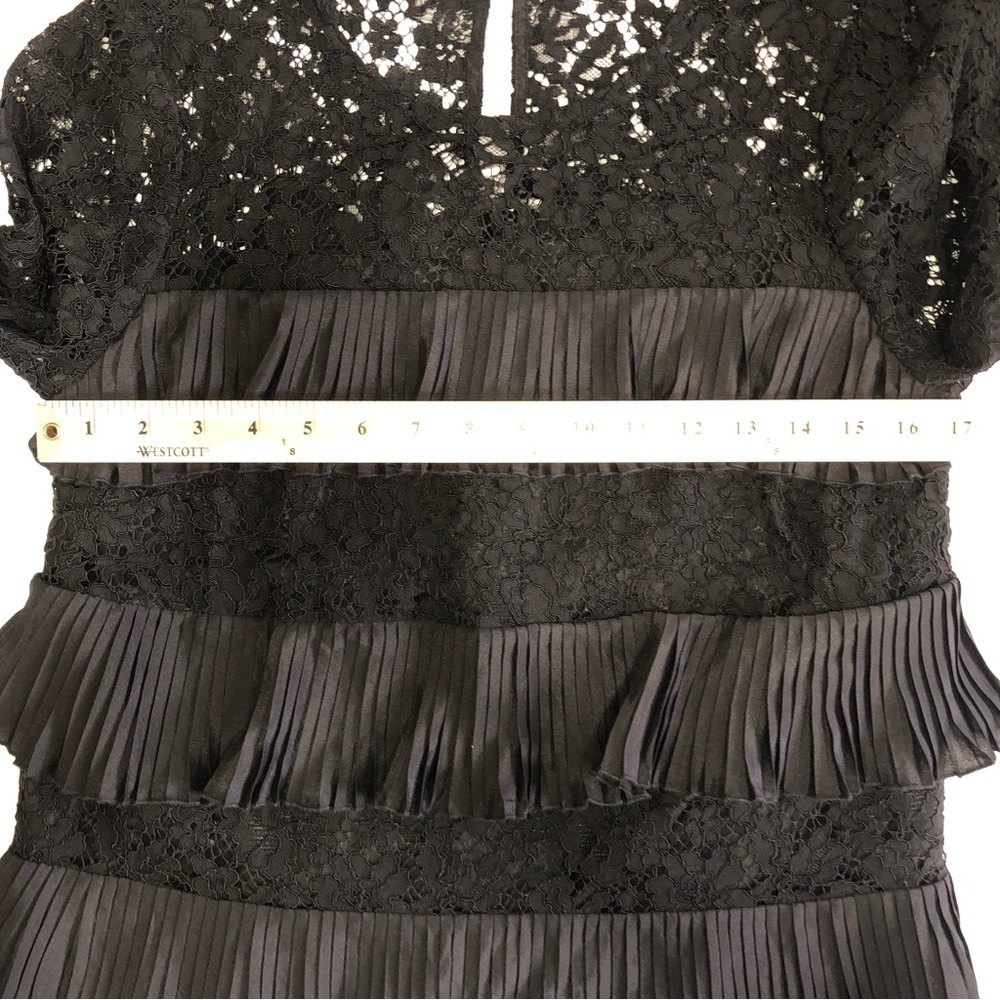 Dark Fairy Lace Top Size 4 Ruffle Long Sleeve Goth Witchy Romantic Wednesday - Picture 5 of 7